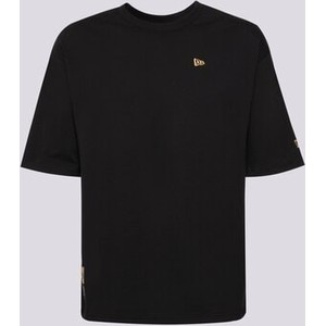 Czarny t-shirt New Era w street stylu z krótkim rękawem