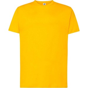 Żółty t-shirt JK Collection z krótkim rękawem w stylu casual