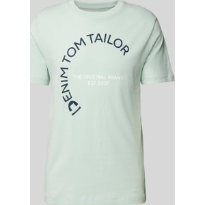 T-shirt Tom Tailor Denim z bawełny w młodzieżowym stylu