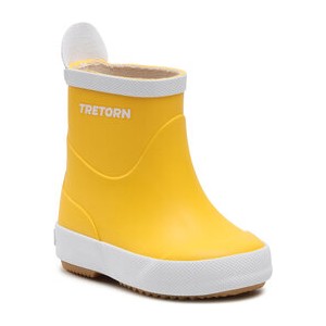 Żółte kalosze dziecięce Tretorn dla dziewczynek