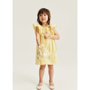 Żółta sukienka dziewczęca H & M z bawełny