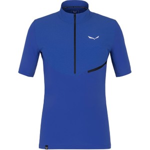 Niebieski t-shirt Salewa w sportowym stylu z krótkim rękawem