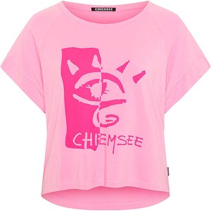 Różowy t-shirt Chiemsee w młodzieżowym stylu