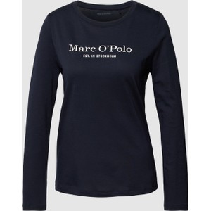Granatowa bluzka Marc O'Polo z bawełny z okrągłym dekoltem