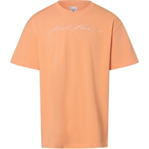Pomarańczowy t-shirt Karl Kani z krótkim rękawem