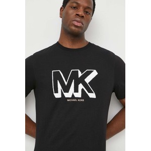 Czarny t-shirt Michael Kors w młodzieżowym stylu z bawełny z nadrukiem
