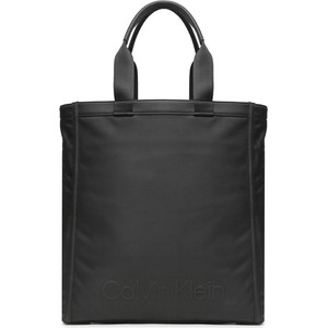 Czarna torebka Calvin Klein do ręki matowa duża