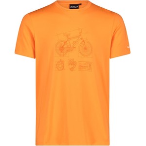 Pomarańczowy t-shirt CMP z krótkim rękawem