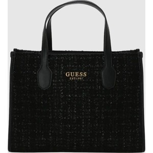 Czarna torebka Guess duża w stylu glamour