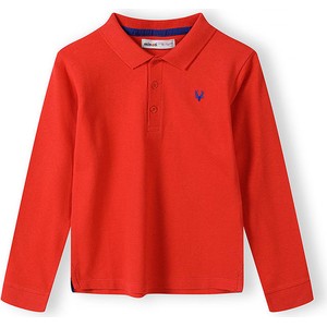 Czerwona koszulka dziecięca Minoti dla chłopców z bawełny