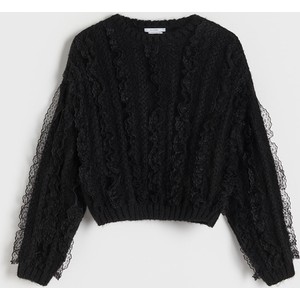 Czarny sweter Reserved w stylu klasycznym