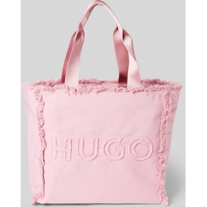Różowa torebka Hugo Boss w młodzieżowym stylu matowa