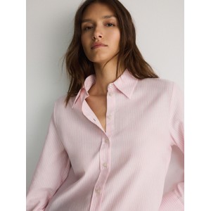 Różowa koszula Reserved z bawełny