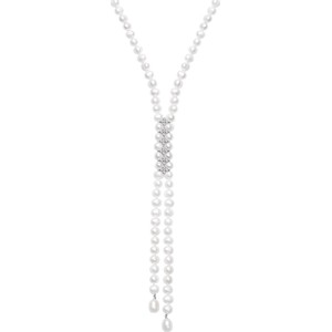 Pearls - Biżuteria Yes Naszyjnik z pereł z cyrkoniami - Pearls