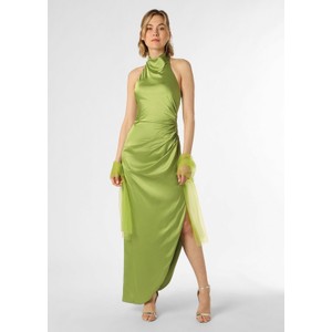 Zielona sukienka Unique z satyny