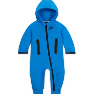 Pajacyk dla niemowląt Nike Sportswear Tech Fleece Hooded - Niebieski