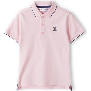 Różowa koszulka dziecięca Minoti z bawełny dla chłopców z krótkim rękawem