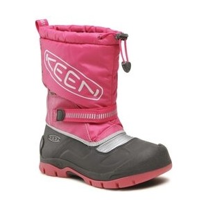 Różowe buty dziecięce zimowe Keen dla dziewczynek na rzepy