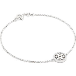 Bransoletka TORY BURCH - Miller Pave Chain Bracelet Tory 80997 Silver/Crystal