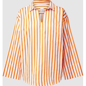Pomarańczowa bluzka Tonno & Panna w stylu casual z okrągłym dekoltem z bawełny