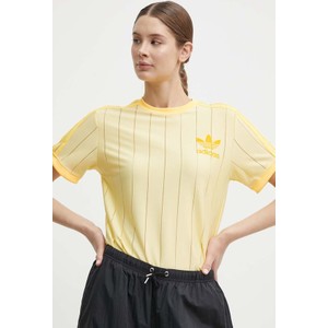 Żółta bluzka Adidas Originals w sportowym stylu