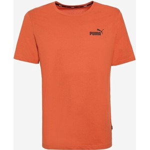 Pomarańczowy t-shirt Puma z krótkim rękawem w sportowym stylu