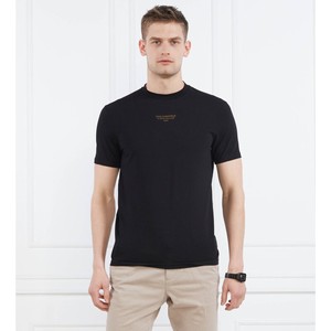 Czarny t-shirt Karl Lagerfeld z bawełny z krótkim rękawem