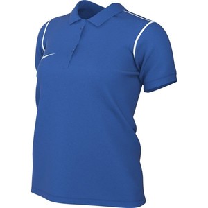 Niebieska bluzka Nike w sportowym stylu z kołnierzykiem z krótkim rękawem