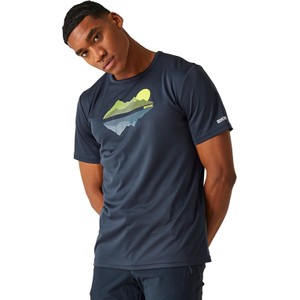 Niebieski t-shirt Regatta z krótkim rękawem w sportowym stylu