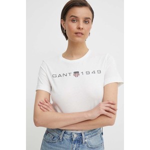 T-shirt Gant w młodzieżowym stylu z bawełny
