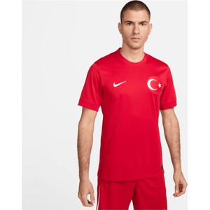 Czerwony t-shirt Nike w sportowym stylu z krótkim rękawem