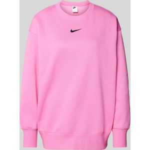 Różowa bluza Nike z bawełny w stylu casual