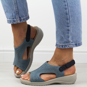 Niebieskie sandały Potocki z klamrami w stylu casual
