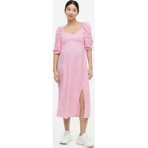 H & M & - MAMA Sukienka z bufkami - Różowy