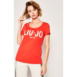 T-shirt Liu-Jo w młodzieżowym stylu z okrągłym dekoltem