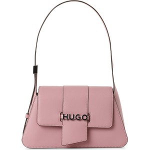Różowa torebka Hugo Boss średnia w młodzieżowym stylu ze skóry
