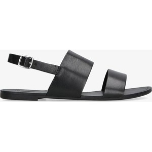 Czarne sandały Vagabond z klamrami z płaską podeszwą w stylu casual