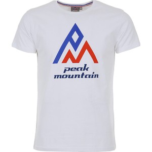T-shirt Peak Mountain z bawełny w młodzieżowym stylu z krótkim rękawem
