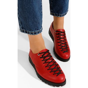 Czerwone trampki Zapatos z płaską podeszwą