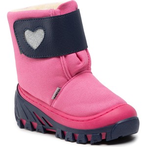 Różowe buty dziecięce zimowe Bartek na rzepy