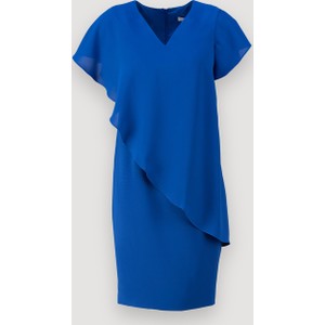 Niebieska sukienka Molton mini z krótkim rękawem w stylu casual