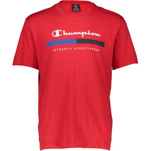 Czerwony t-shirt Champion z bawełny w sportowym stylu
