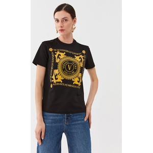 T-shirt Versace Jeans z nadrukiem w młodzieżowym stylu z okrągłym dekoltem