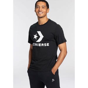 Czarna bluzka Converse w sportowym stylu z bawełny
