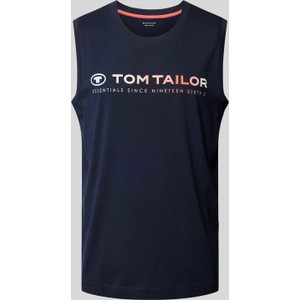 Koszulka Tom Tailor z bawełny z nadrukiem