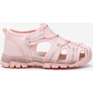 Różowe buty dziecięce letnie Zapatos na rzepy