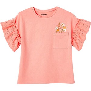 Różowa bluzka dziecięca Vertbaudet z krótkim rękawem