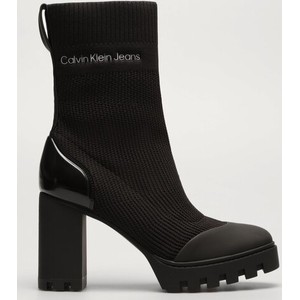 Czarne botki Calvin Klein na obcasie