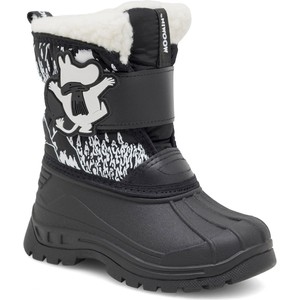 Czarne buty dziecięce zimowe MOOMIN dla chłopców