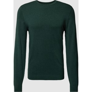 Zielony sweter McNeal z okrągłym dekoltem w stylu casual